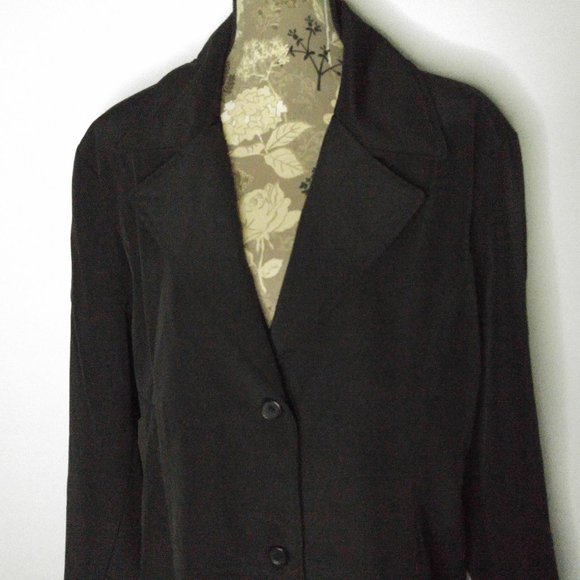 NWT Marc New York Trench Coat Sz 2x Black Jacket - Picture 2 of 8